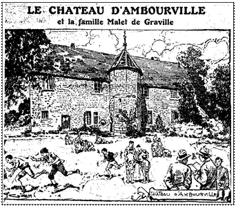 La petite histoire du château d'Ambourville à travers les actes notariés.
